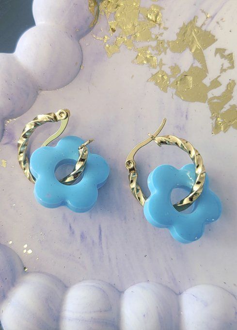 Lot de 2 Pampilles Fleur - 5 pétales - Léna 