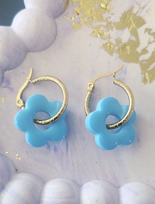 Lot de 2 Pampilles Fleur - 5 pétales - Léna 