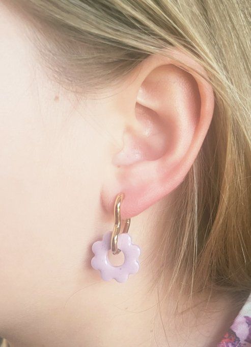 Lot de 2 Créoles - Modèle Cœur - En Acier Inoxydable