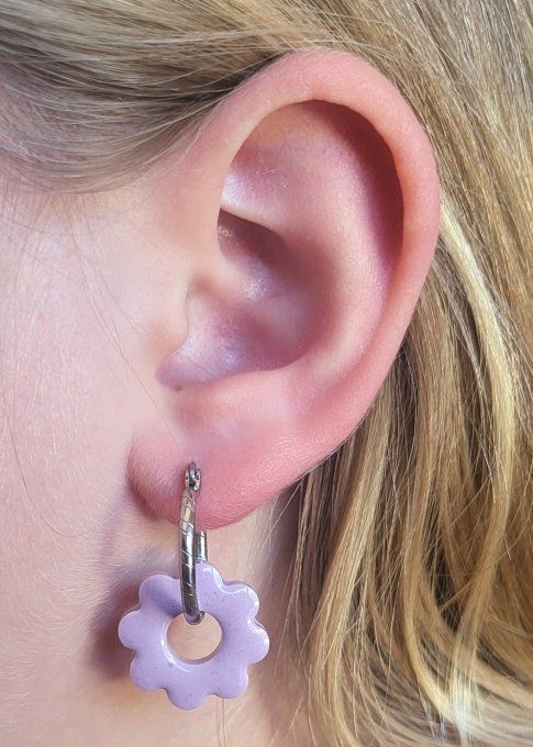 Lot de 2 Créoles - Modèle Ligne Gravée - En Acier Inoxydable