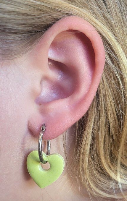 Lot de 2 Créoles - Modèle Ligne Gravée - En Acier Inoxydable