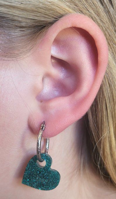 Lot de 2 Créoles - Modèle Ligne Gravée - En Acier Inoxydable