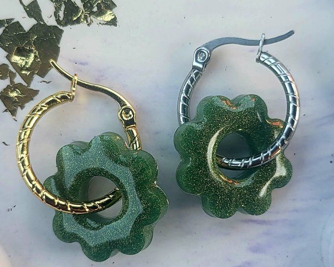 Lot de 2 Pampilles Fleurs 8 pétales - Flora