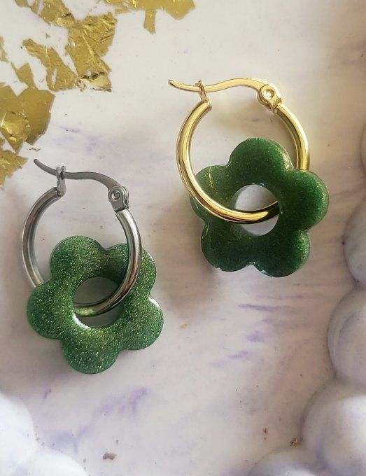 Lot de 2 Pampilles Fleur - 5 pétales - Léna