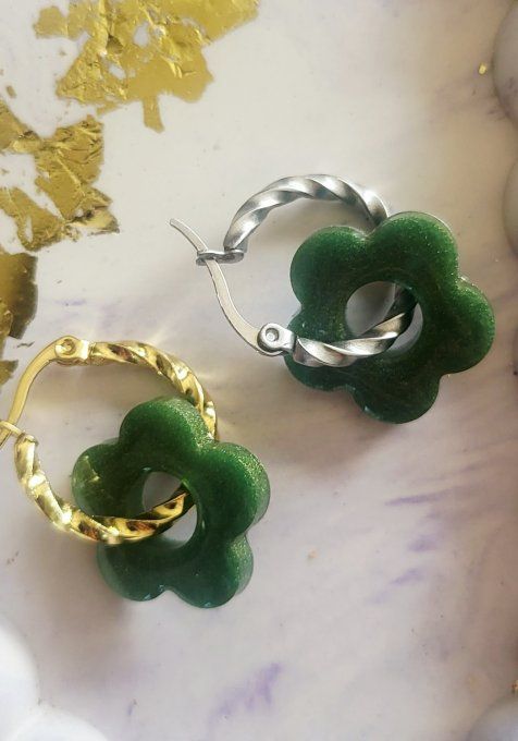 Lot de 2 Pampilles Fleur - 5 pétales - Léna