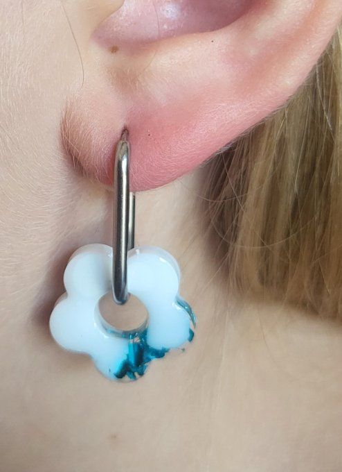 Lot de 2 Créoles - Ovales - Acier inoxydable - 21mm