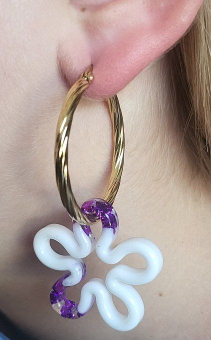 Lot de 2 Créoles - Rondes Torsadées - Acier Inoxydable - 30mm