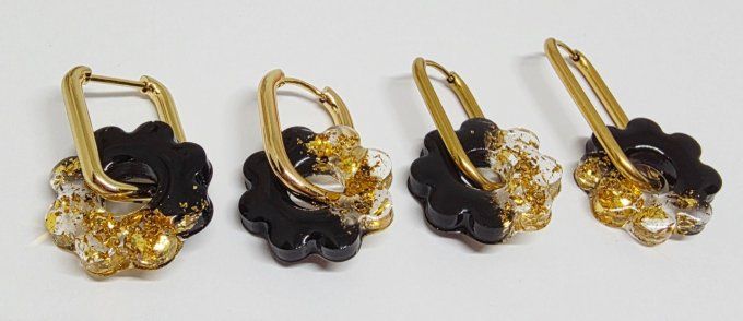 Lot de 2 Pampilles Fleurs 8 pétales - Flora