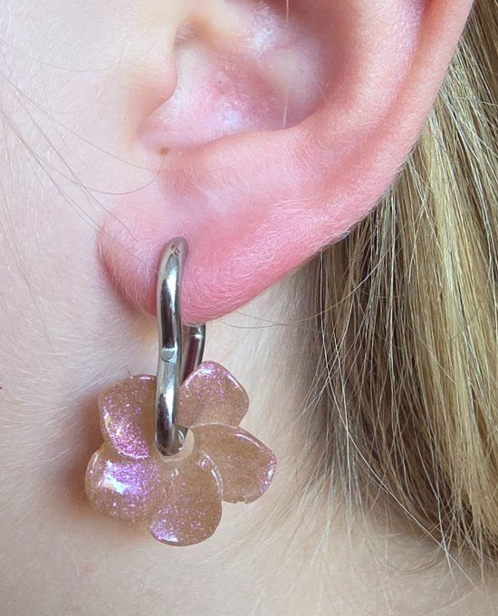 Lot de 2 Créoles - Cœur - Modèle 1 - Acier Inoxydable 