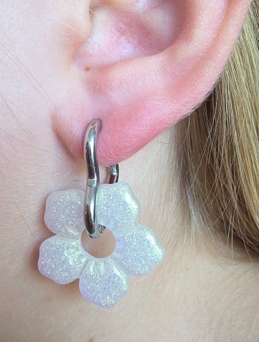 Lot de 2 Créoles - Cœur - Modèle 1 - Acier Inoxydable 