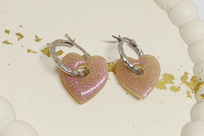 Lot de 2 Pampilles Cœur - Mya