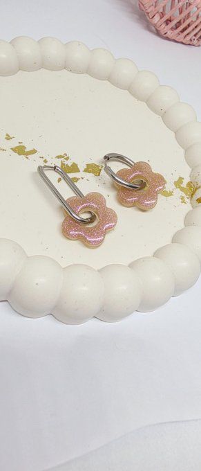 Lot de 2 Pampilles Fleurs - 5 pétales - Léna