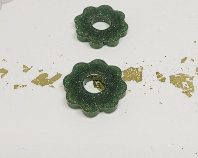 Lot de 2 Pampilles Fleurs 8 pétales - Flora