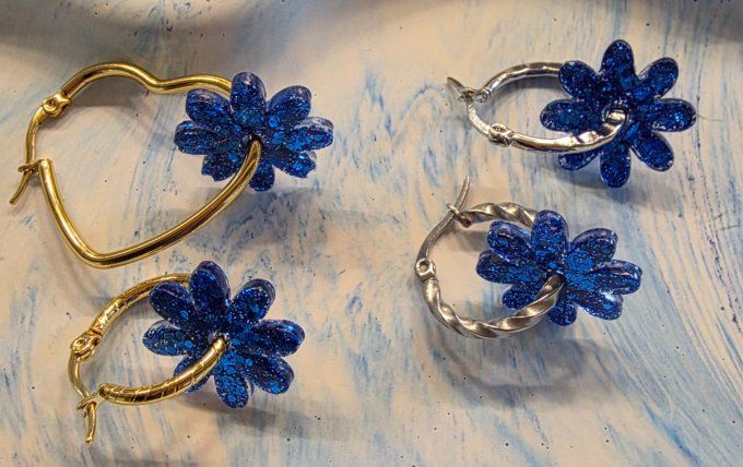 Lot de 2 Pampilles - Fleur - Marguerite