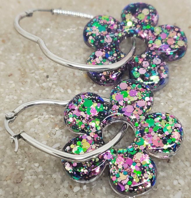 Lot de 2 Pampilles - Grande Fleur - Aria - Copie