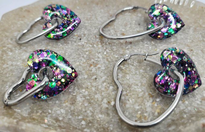 Lot de 2 Pampilles Cœur - Mya