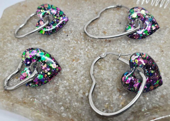 Lot de 2 Pampilles Cœur - Mya