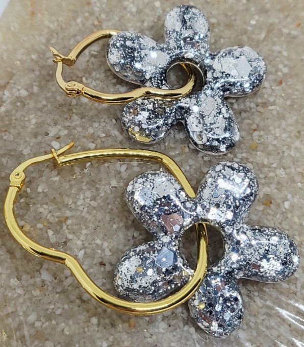 Lot de 2 Pampilles - Grandes Fleur - Athéna