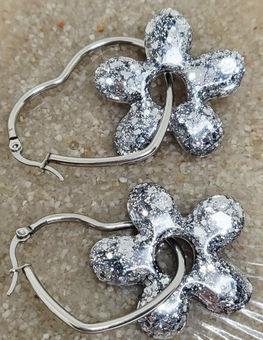 Lot de 2 Pampilles - Grandes Fleur - Athéna