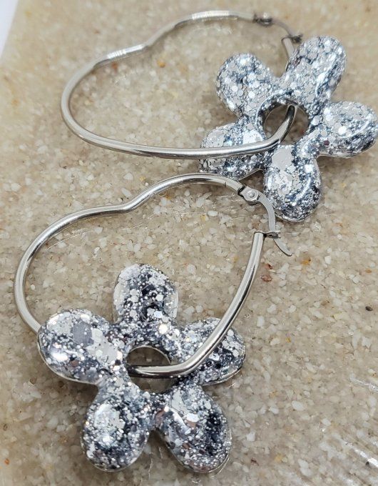 Lot de 2 Pampilles - Grandes Fleur - Athéna