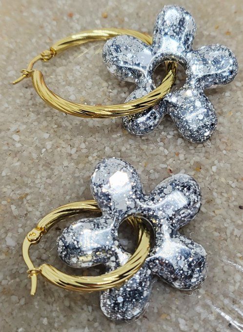 Lot de 2 Pampilles - Grandes Fleur - Athéna