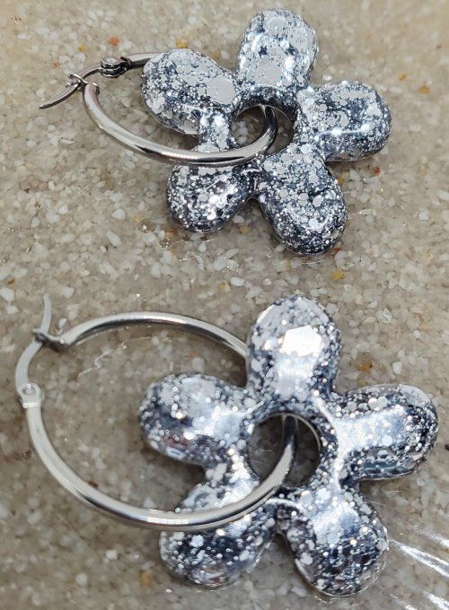 Lot de 2 Pampilles - Grandes Fleur - Athéna