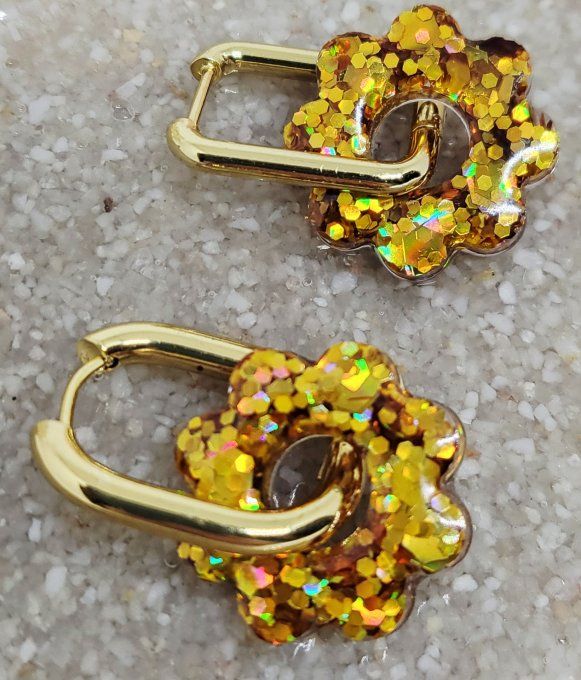 Lot de 2 Pampilles Fleurs - 8 pétales - Flora 