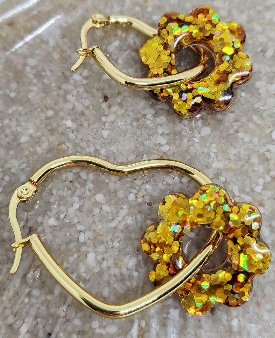 Lot de 2 Pampilles Fleurs - 8 pétales - Flora 