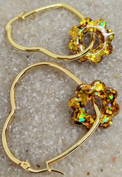 Lot de 2 Pampilles Fleurs - 8 pétales - Flora 