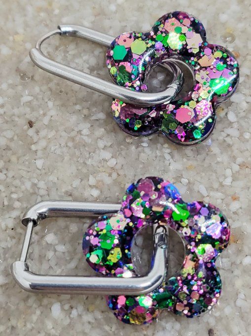 Lot de 2 Pampilles Fleur - 5 pétales - Léna