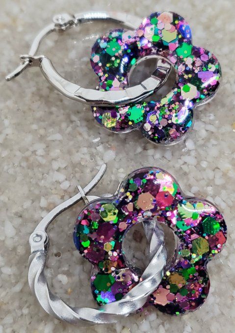 Lot de 2 Pampilles Fleur - 5 pétales - Léna