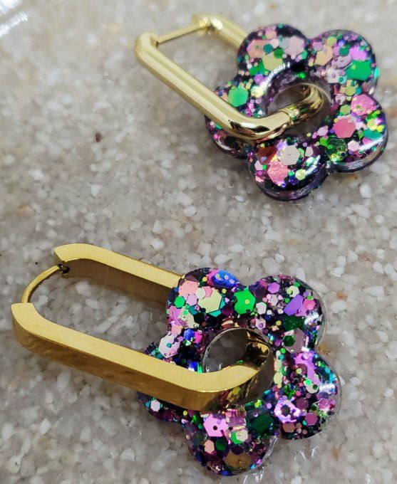 Lot de 2 Pampilles Fleur - 5 pétales - Léna