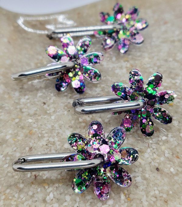 Lot de 2 Pampilles - Fleur - Marguerite 