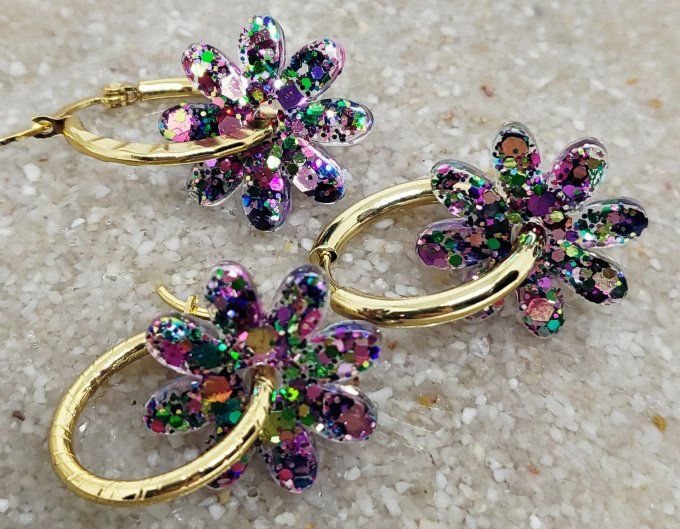 Lot de 2 Pampilles - Fleur - Marguerite 