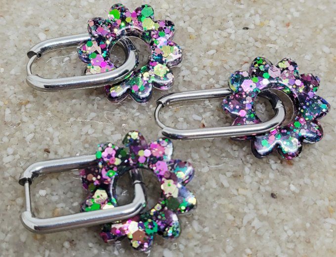 Lot de 2 Pampilles - Fleur - 10 pétales - Dona