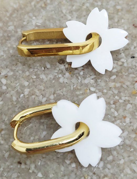 Lot de 2 Pampilles - Fleur de Tiaré - Tiara