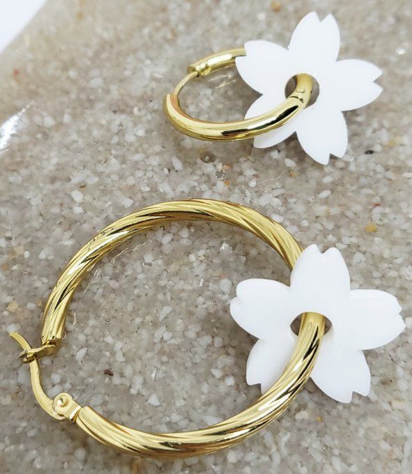 Lot de 2 Pampilles - Fleur de Tiaré - Tiara