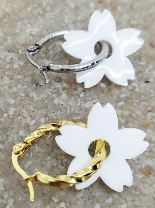 Lot de 2 Pampilles - Fleur de Tiaré - Tiara