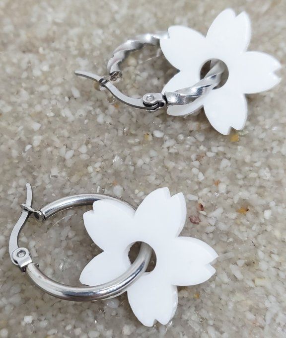 Lot de 2 Pampilles - Fleur de Tiaré - Tiara