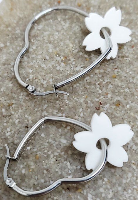 Lot de 2 Pampilles - Fleur de Tiaré - Tiara