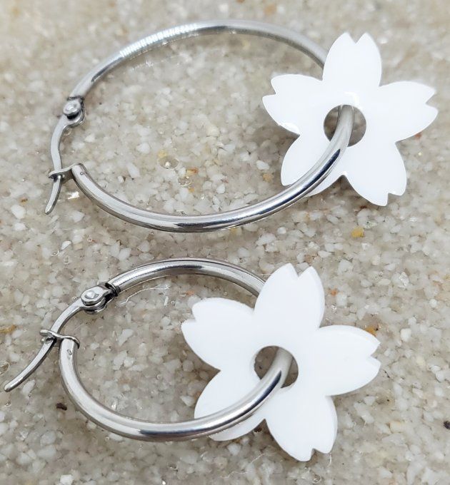 Lot de 2 Pampilles - Fleur de Tiaré - Tiara