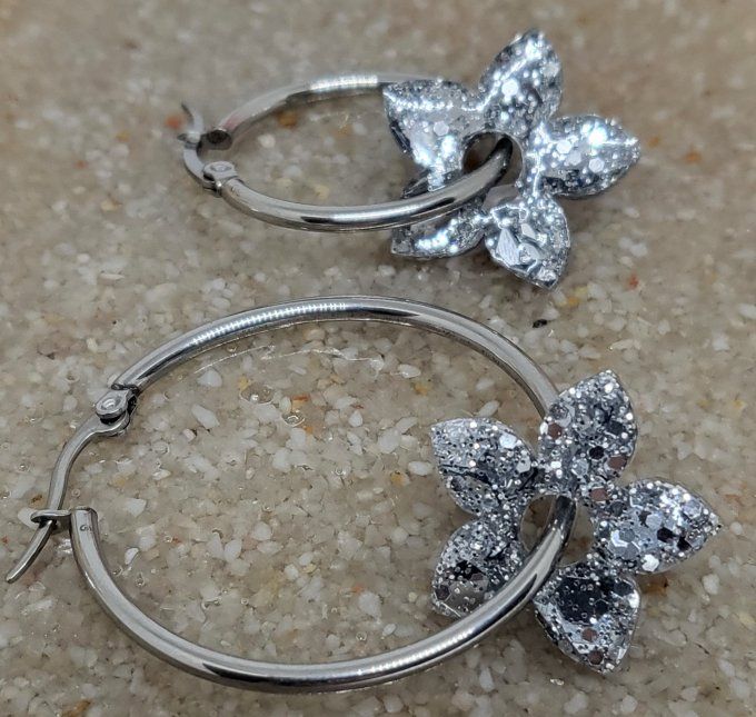 Lot de 2 Pampilles - Fleur de Tiaré - Léia