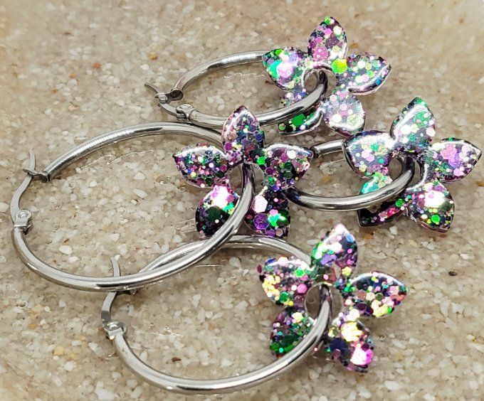 Lot de 2 Pampilles - Fleur de Tiaré - Léia - Copie