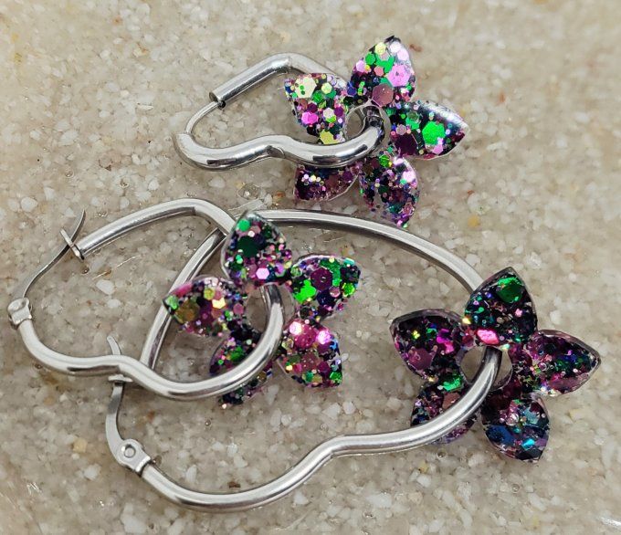 Lot de 2 Pampilles - Fleur de Tiaré - Léia - Copie