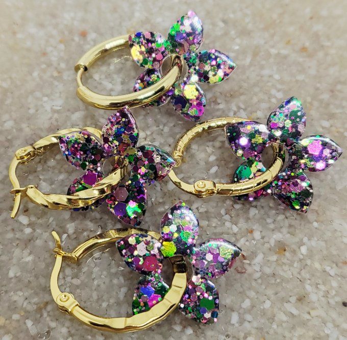 Lot de 2 Pampilles - Fleur de Tiaré - Léia - Copie