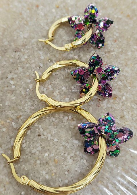 Lot de 2 Pampilles - Fleur de Tiaré - Léia - Copie