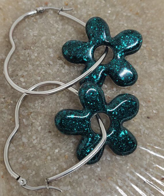 Lot de 2 Pampilles - Grandes Fleurs - Athéna