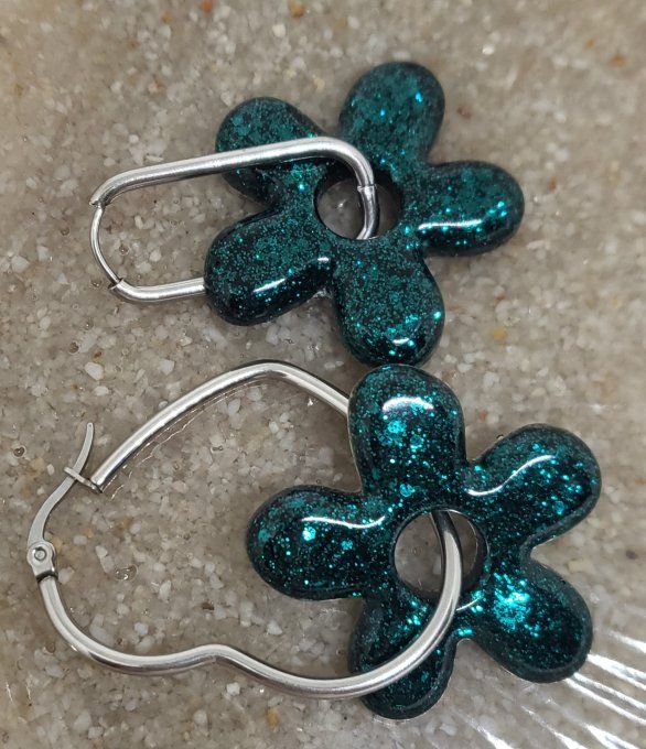 Lot de 2 Pampilles - Grandes Fleurs - Athéna