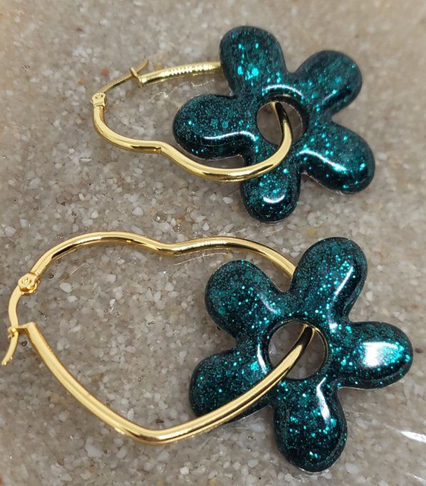 Lot de 2 Pampilles - Grandes Fleurs - Athéna