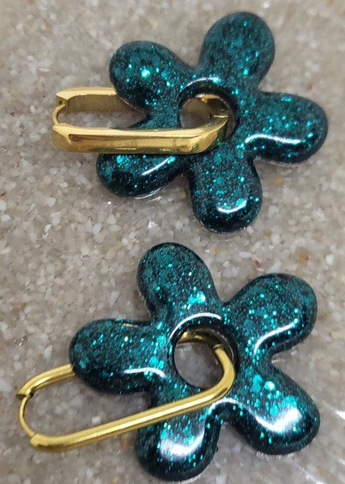 Lot de 2 Pampilles - Grandes Fleurs - Athéna